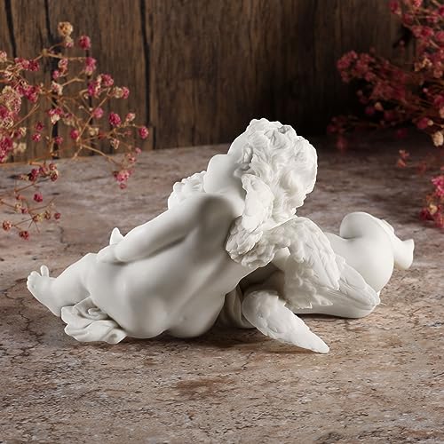 Figura decorativa ángel en resina pintada a mano miniatura 3