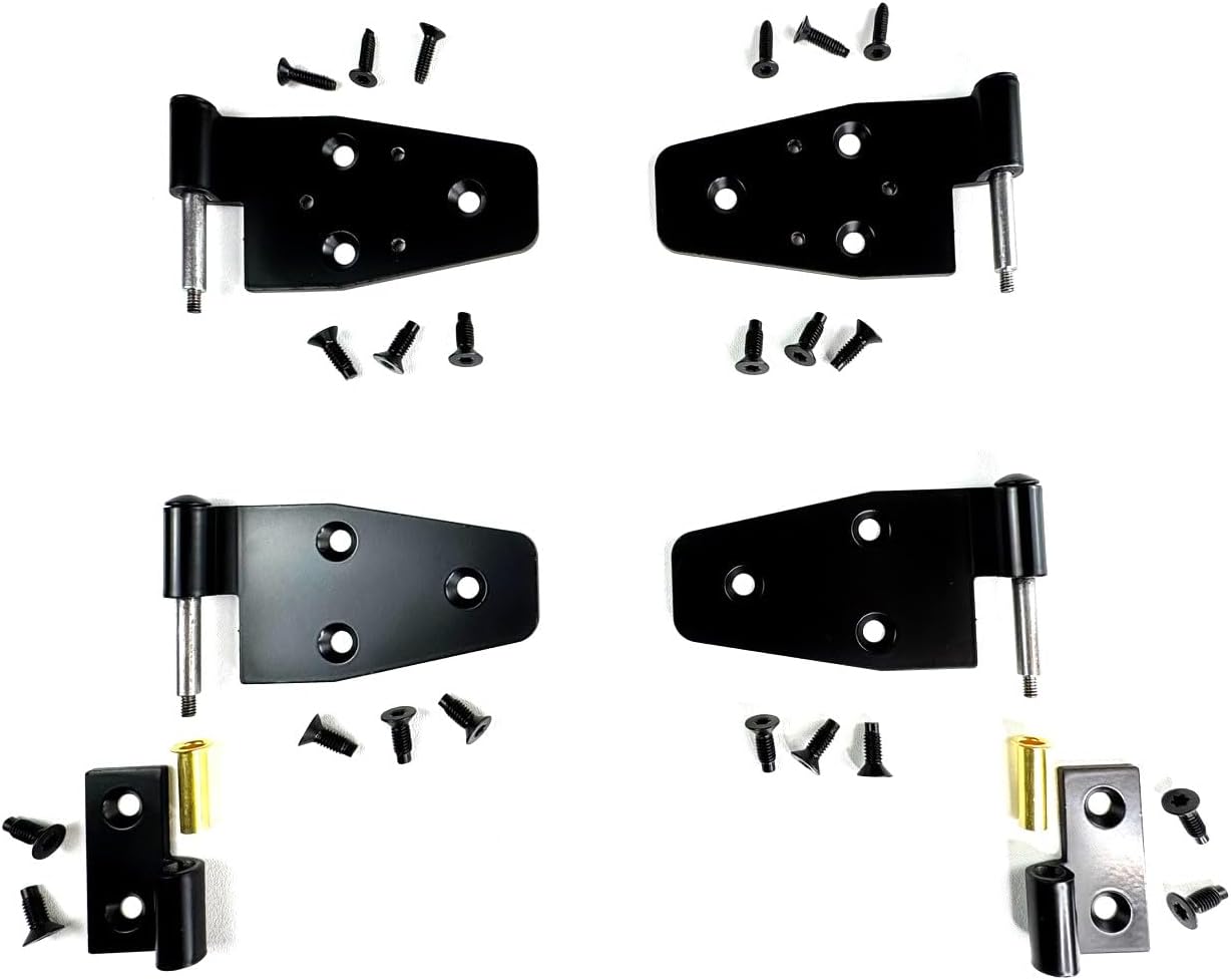 Full Door or Half Door Hinges Lower Brackets and Hardware | Meets OEM Specs | Compatible with 1997-2006 Jeep Wrangler TJ/LJ