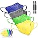 Produktbild AHOTOP FFP2 Masken, FFP2 Maske Bunt Kleine Größe, FFP2 Maske CE Zertifiziert, FFP2 Maske Farbig, FFP2 Maske Blau Grau Grün Gelb, Mundschutz Gesichtsmaske Mund Nasen Schutzmaske Small Size 20 Stück