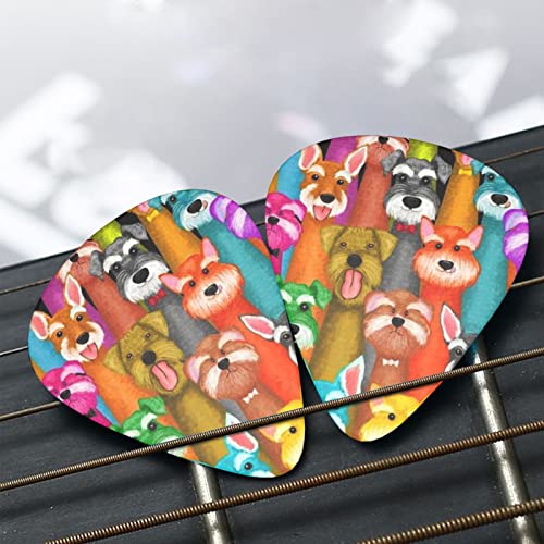Lot de 24 médiators imprimés chiens pour guitare acoustique, électrique, basse (0,46/0,71/0,96 mm) - Les Beatles, Paul McCartney, John Lennon, RIngo Starr, George Harrison Lot de 24 médiators imprimés chiens pour guitare acoustique, électrique, basse (0,46/0,71/0,96 mm) – Image 8