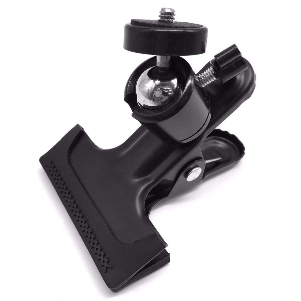 Action Pro Long Screw Ball Head 360 Degree Rotating Spring Clamp Mount Adapter Camera Vigorously Clip Compatible with GoPro-13/12/11/10/9/8/7/6/5/4/3+/3/SJCAM/YI Action Cameras 2