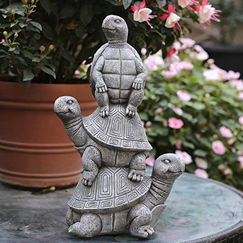 Sculpture de jardin créative animaux en résine avec détails réalistes de tortue et escargot