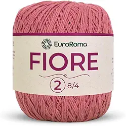 Linha EuroRoma Fiore 8 4 Barbante para Crochê e Tricô de Algodão com Textura Suave para Artesanato Criativo