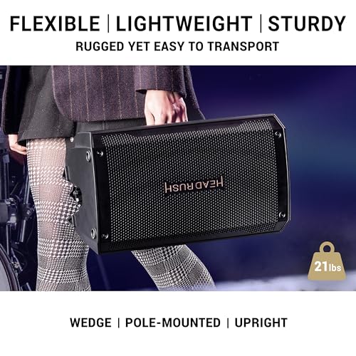 HeadRush FRFR108 MKII - 2000W Electric and Bass Guitar Amp, 8" Full-Range Flat-Response Bluetooth Speaker for Multi-FX and Amp Modeling Processors