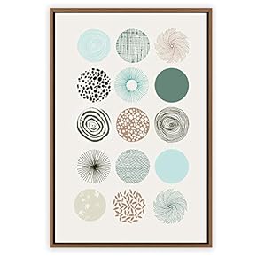 signwin Framed Canvas Wall Art Colorful Circle Canvas...