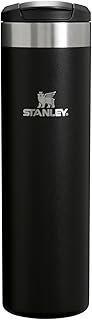 Stanley AeroLight Transit Bottle 20 oz | Locking Drink Through Lid | Leak Resistant Water Bottle or Coffee Travel Mug | Lightweight Insulated Stainless Steel | BPA-Free | Black