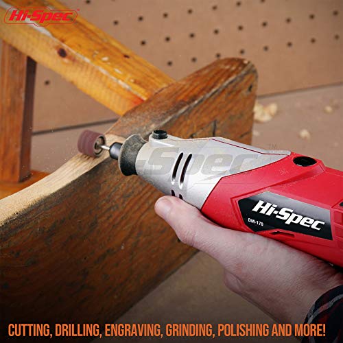 Hi-Spec Rotary Tool Kit Set 170W 1.4A with 121 Piece Dremel Compatible Bit Accessories. Drill, Cut, Trim, Grind & Sand in DIY Repairs, Hobbies & Craftwork 5 Hi-Spec Rotary Tool Kit Set 170W 1.4A with 121 Piece Dremel Compatible Bit Accessories. Drill, Cut, Trim, Grind & Sand in DIY Repairs, Hobbies & Craftwork - Image 5