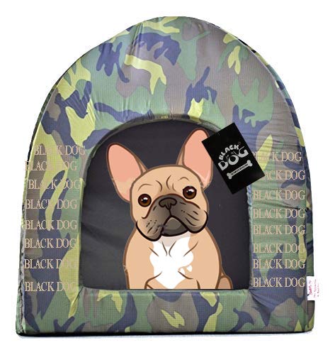 BLACK DOG House for Puppies & Dogs and Cats Soft & Light Weight Camouflage Green Military Army Design House with Comfort Zone for Pets (50cm X 50cm X 55cm) (B08K7NQ64J) Amazon Price History, Amazon Price Tracker