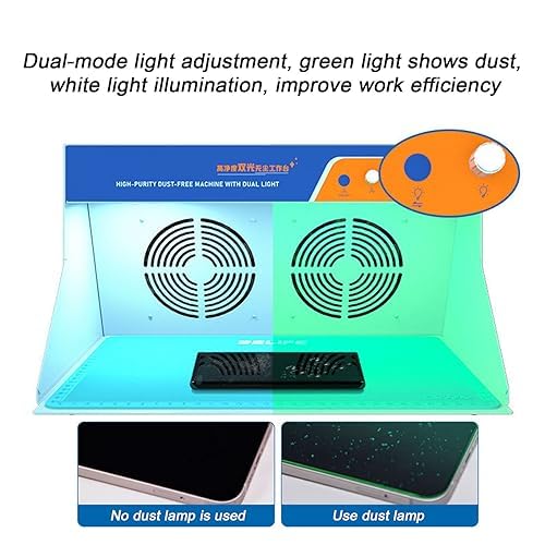 Vertikale Laminar Flow Hood für Handy Reparatur | Dual Fan Clean Bench Workstation | Einstellbare LED-Helligkeit, staubfreie Umgebung
