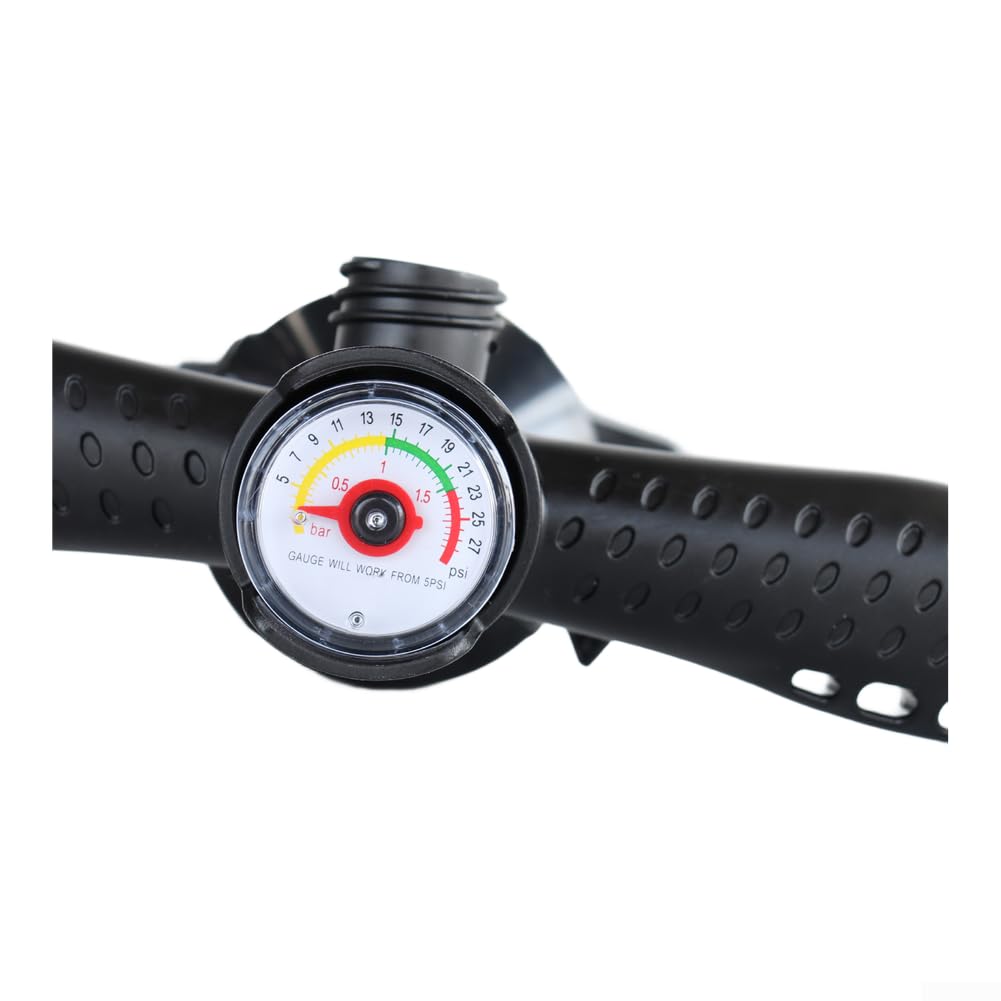 Honseadek Pompa manuale a due vie per tavole gonfiabili Kayak Gommone Barche di gomma Valvola unidirezionale Tavola da surf Strumento di gonfiaggio Portatile Accessori per sport acquatici Nero