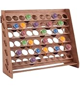 PH PandaHall Farbregal Aus Holz - Organizer Für 68 Farbflaschen, 6-stöckig & Wandmontierbar