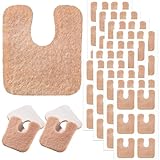 60 Pieces U Shaped Felt Callus Pads Metatarsal Pads Forefoot Foot Pads Pain Relief Foot Cushion Keep Protecting Calluses from Rubbing on Shoes Adhesive Pads for Men and Women