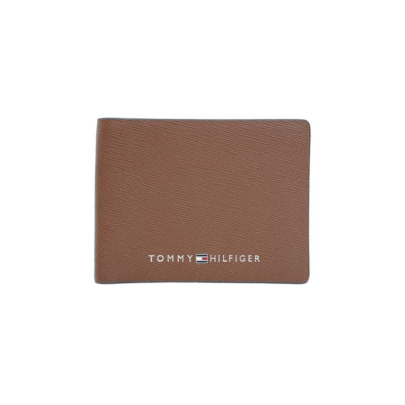 Tommy Hilfiger Men’s Osun Slimfold Wallet – Tan | Saffiano Leather | Ultra-Slim Design| Purse for Men | Ideal for Gifting