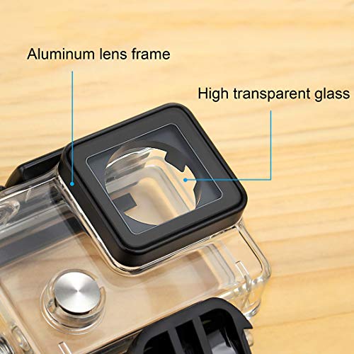 Gepuly Standard Waterproof Housing Case With Dive Filters For Gopro Hero 4, Hero 3+, Hero3 Action Cameras - 147 Ft (45M) Underwater Photography - With Red, Light Red, Magenta Filters #TOP1