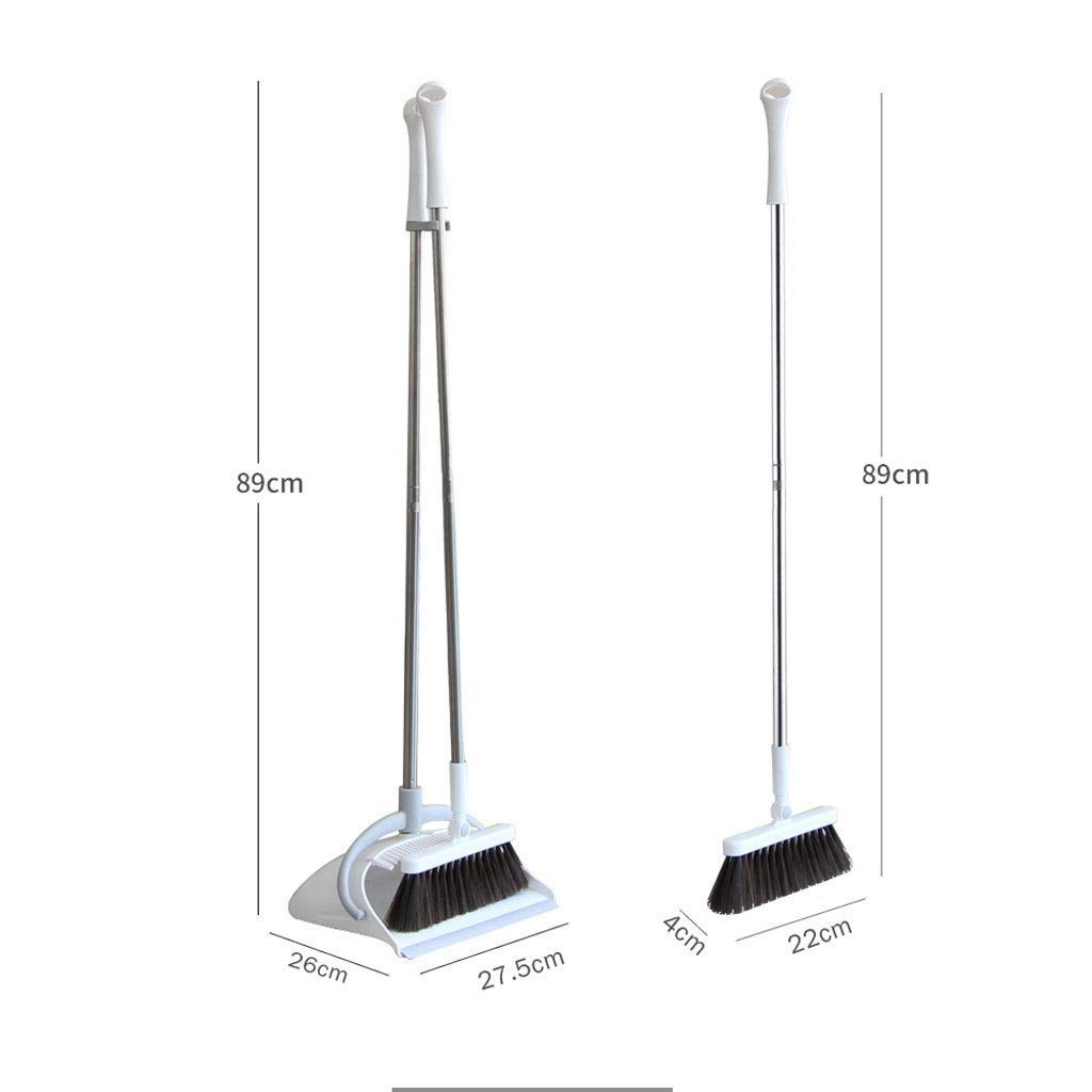 Recogedor y Escoba, recogedor Limpia Escoba Combo para casa, Cocina, habitación, Oficina, vestíbulo, Piso, Uso, Escoba de pie Vertical