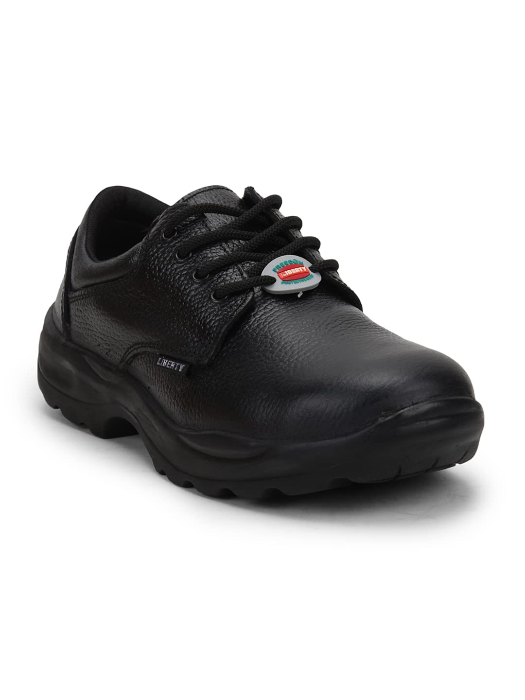 Liberty FREEDOM SHAKTI-HT Lacing Safety Shoes For Men With Leather Upper | PU Sole | Padded Foam Insole| Anti-Skid | Shock Absorber | Water Resistance | Comfortable for All Weather (Black - 8) (B0BJDC1QD7) Amazon Price History, Amazon Price Tracker