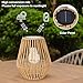 Solar Lantern,2 Pack Solar Wicker Lanterns Outdoor Waterproof Boho Lights for Outside Hanging Rattan Lights Outdoor Patio Lanterns Decoration for Garden,Yard,Porch,Trees,Lawn,Pathway