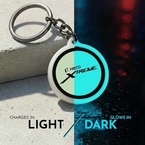 Image of Mi Glow Store Glow in Dark Keychain for Bike Men | Gift for Man | Bike Accessories | Charges in Light Glows in Dark | Key chain for Bike