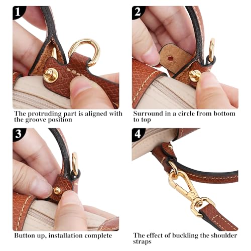 Image of Jiesinlov Leather Bag Shoulder Strap Replacement Crossbody Adjustable Conversion Kit Fit for Mini Pouch