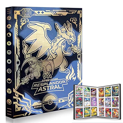 Álbum de Cartas Coleccionables, Álbumes de Oro Negro, 9 Bolsillos por Página, 24 Páginas Pueden Contener 432 Tarjetas, Grande Fundas Para Archivador.(XKC7) Cover
