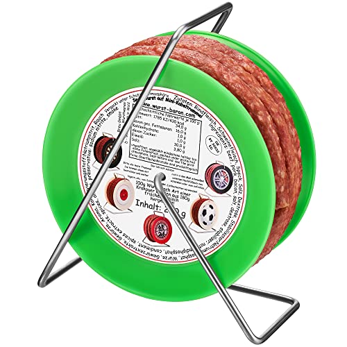 WURSTBARON® Wurst Kabeltrommel im Gartenschlauch Design, 3,5m Wurst nach Krakauer Art, hochwertige Qualität und rauchiges Aroma, lustiges Geschenk, 240 g – Bild 6