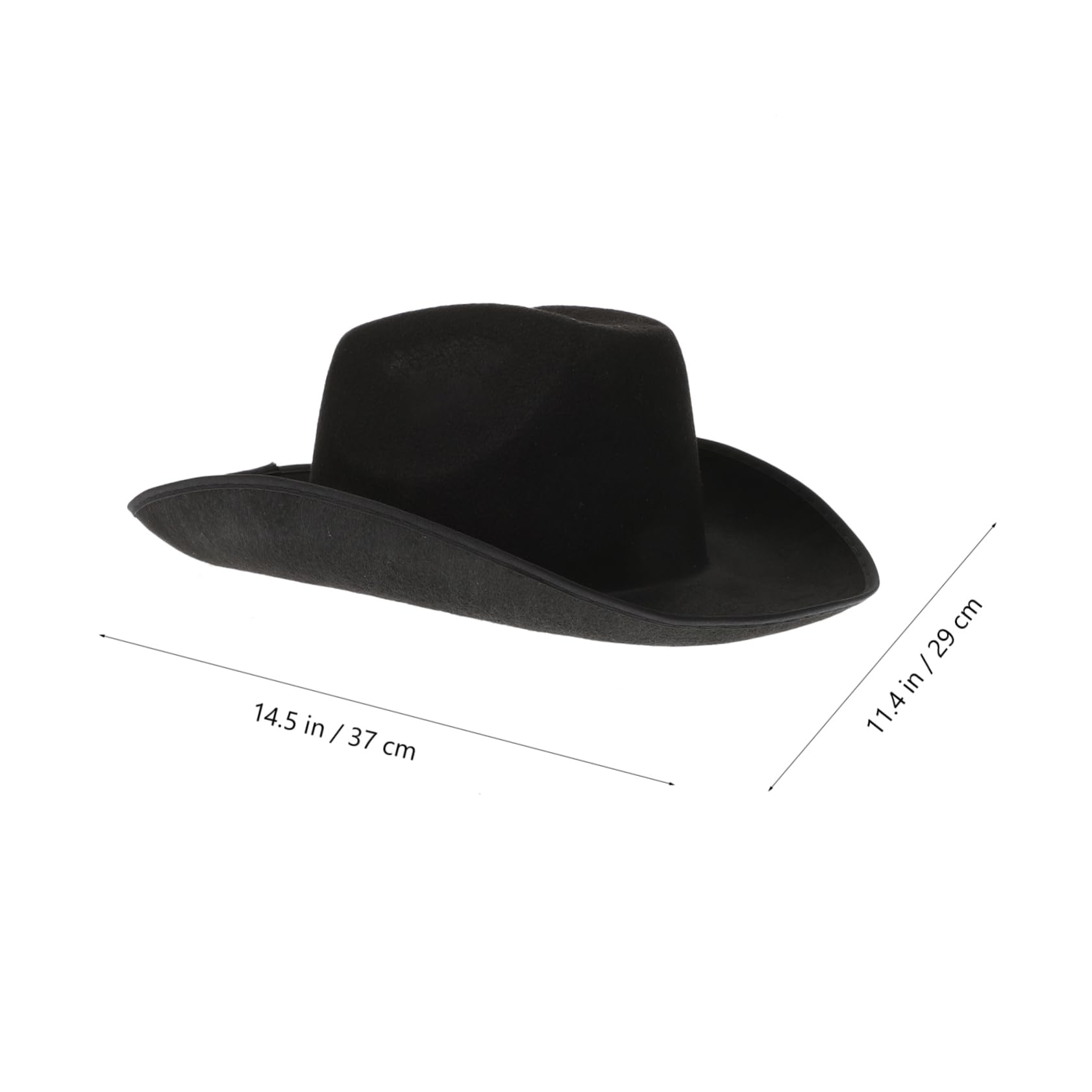 FOMIYES Hat Neck Drawstring Wide Brim Western Cowboy Hat for Men Women for Adults Black