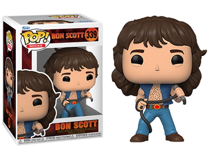 POP Rocks : AC/DC – Bon Scott Funko Figurine en vinyle (livrée avec étui de protection compatible), multicolore, 9,5 cm - Les Beatles, Paul McCartney, John Lennon, RIngo Starr, George Harrison POP Rocks : AC/DC – Bon Scott Funko Figurine en vinyle (livrée avec étui de protection compatible), multicolore, 9,5 cm – Image 3