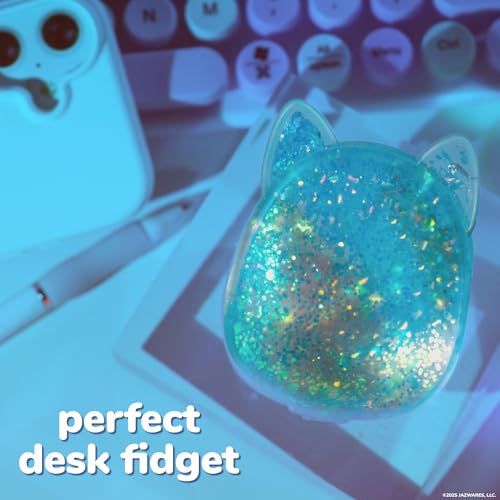 Image of Original Squishmallows SLIMYGLOOP Blue Gelli Gels, Slow Rising Sensory Squeeze Toy with Glitter, Gel Filled Fidget Toys