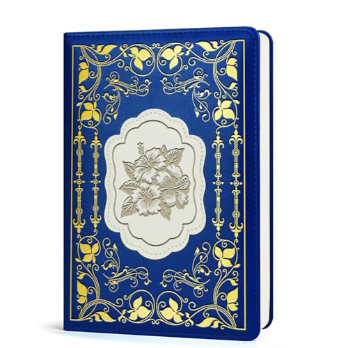 Carnet fleurs d'hibiscus bleu pour vos notes de voyage et journal