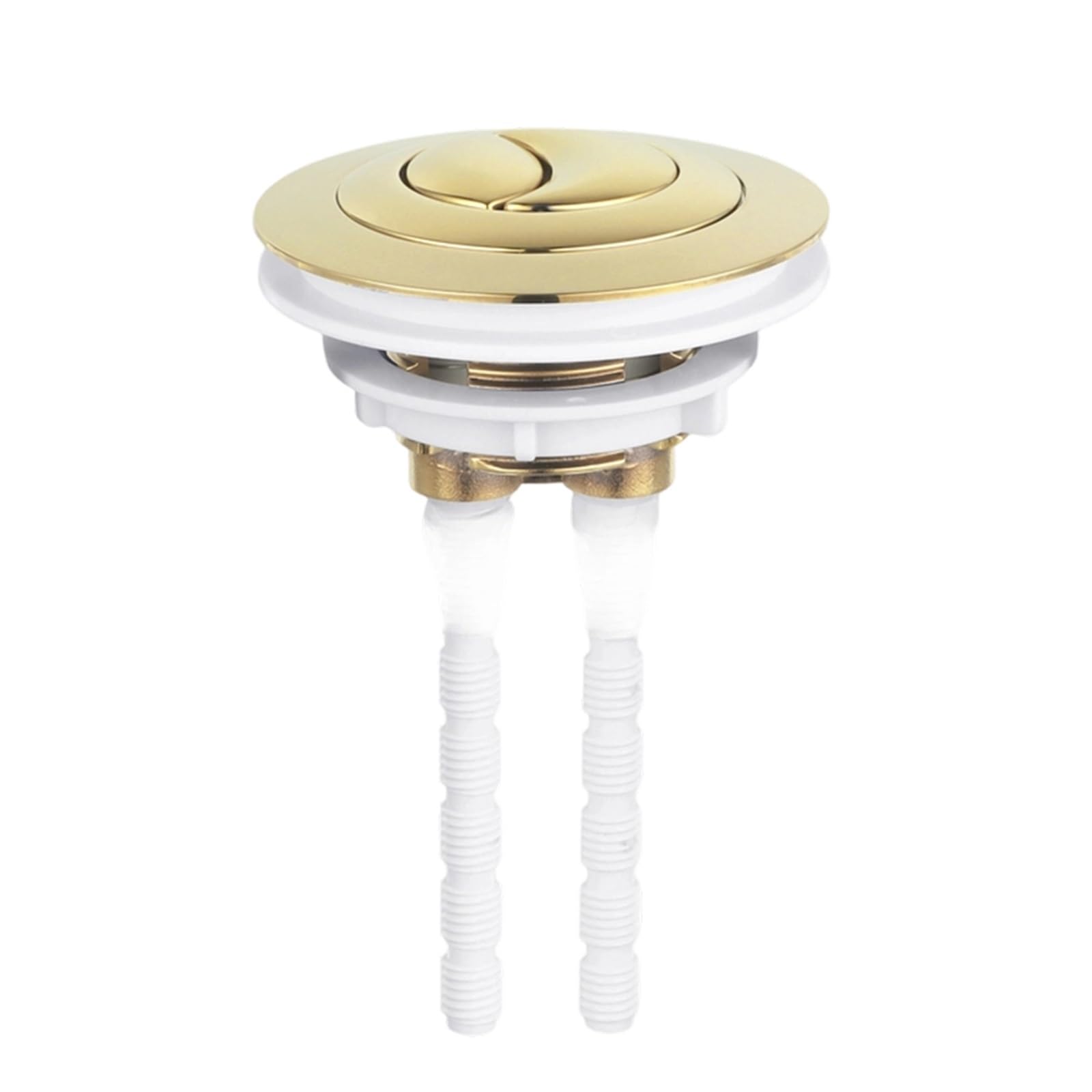 Toilet Push Button Flush Replacement, Toilet Flusher Replacement Kit Cistern Button Dual Flush 100mm Rod Multicolor(Gold)