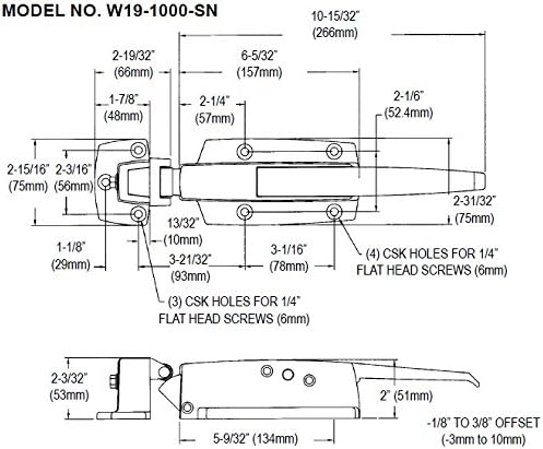 Walk-in Door Latch - Keil W19 - Handle Only