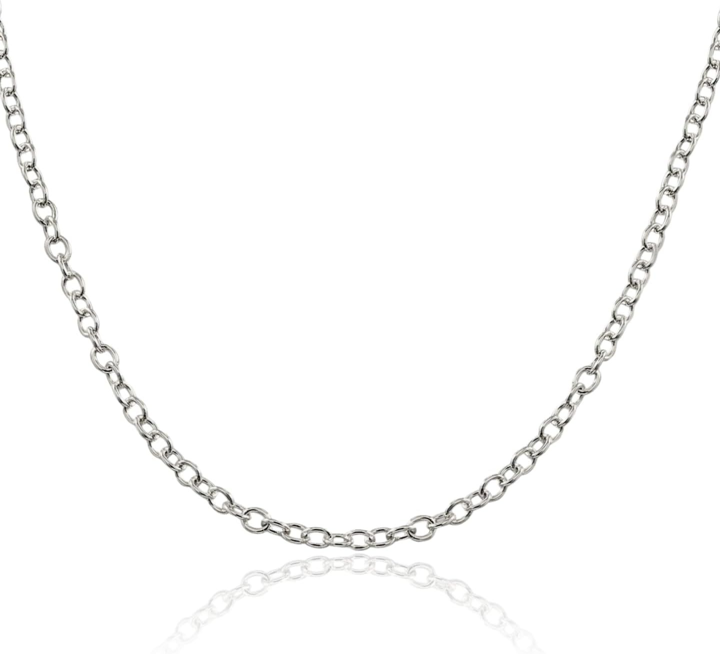 IceCarats 925 Sterling Silver 3.75mm Rolo Cable Chain Necklace Polished