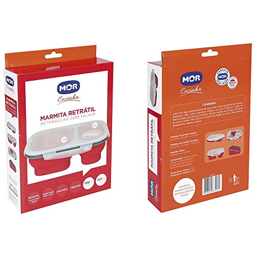 Mor - Marmita Retrátil Retangular Com Talher