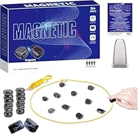 FLYGRRIV Magnetspiel, Magnetisches Schachspiel, Tragbares Puzzle Checkers Spiel-Reisen Schach Magnetisch, Magnet Schach Tischspiele, Campingspiele, Partyspiele für Familientreffen