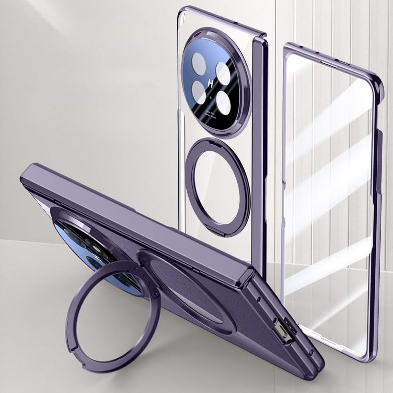 Coque Oppo Find N5 pour regarder vos vidéos confortablement avec le support violet intégré