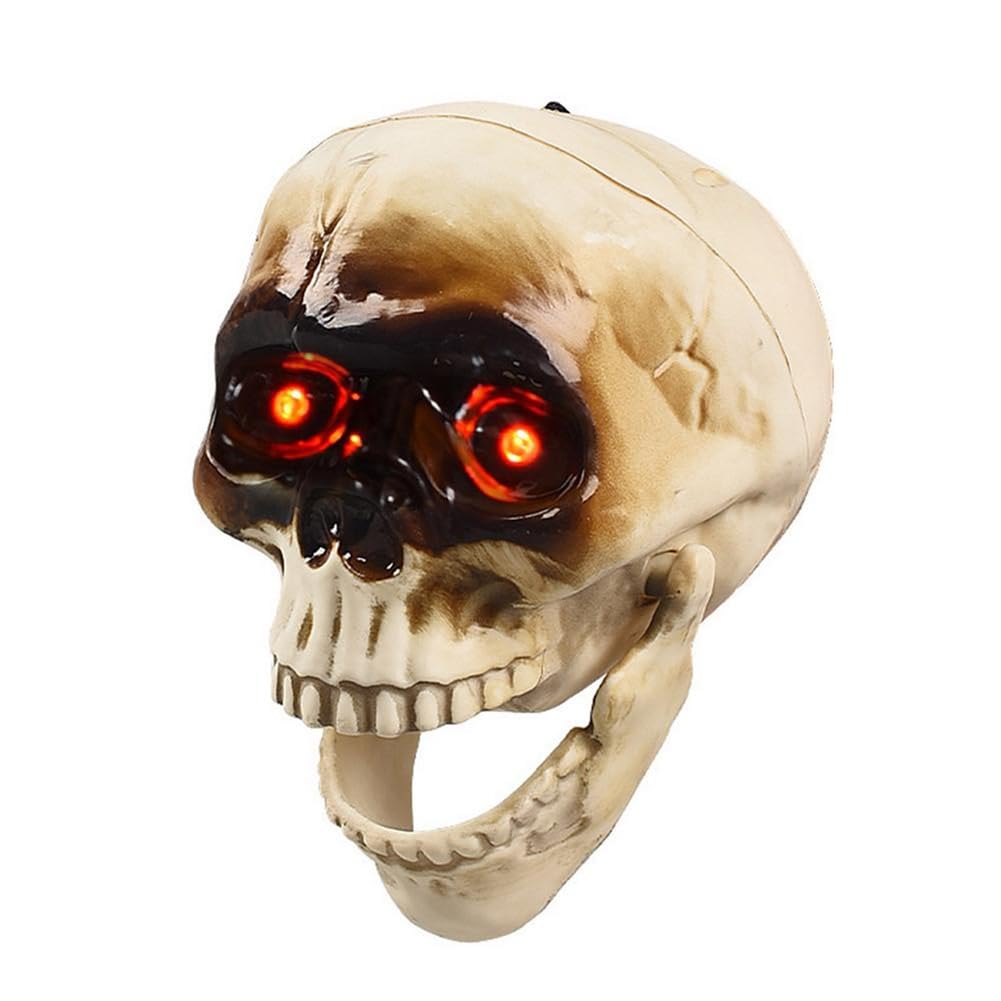 CTRLZS Spooky Skull Heads Halloween Decor Skull Heads with Motion Sensor Halloween Decorations Scary Sound Spooky Decoration