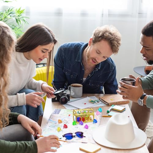 BEZANU Diving Gem Pool Toys Set, 10 Pcs Multicolor Big Acrylic Diamond with Treasure Pirate Box for Pirate Diving Game, Swimming Game Party - Image 8