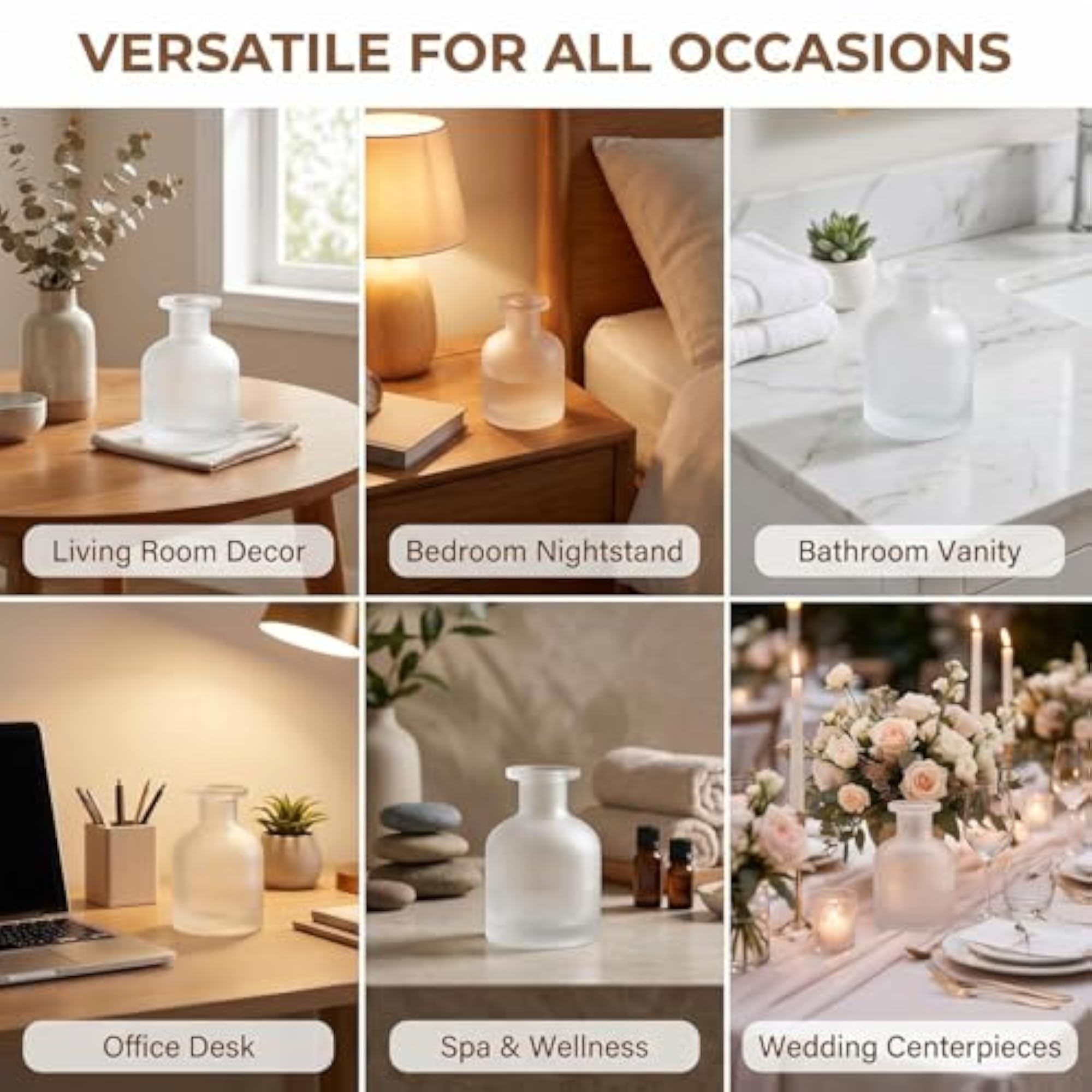 150ML White Frosted Glass Diffuser Bottle for Aromatherapy