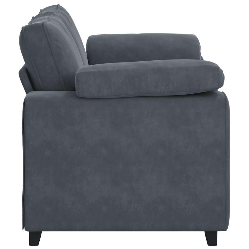 vidaXL Zweisitzer-Sofa Dunkelgrau 160x77x82 cm Samt