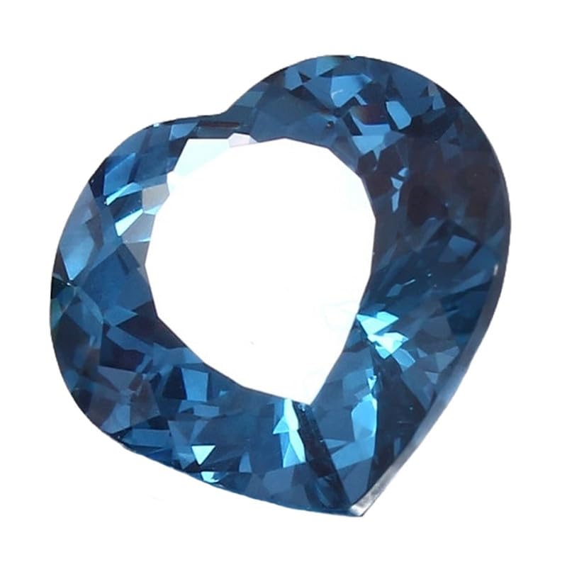 Tourmaline bleue en cœur pour créer votre pendentif personnalisé en soirée