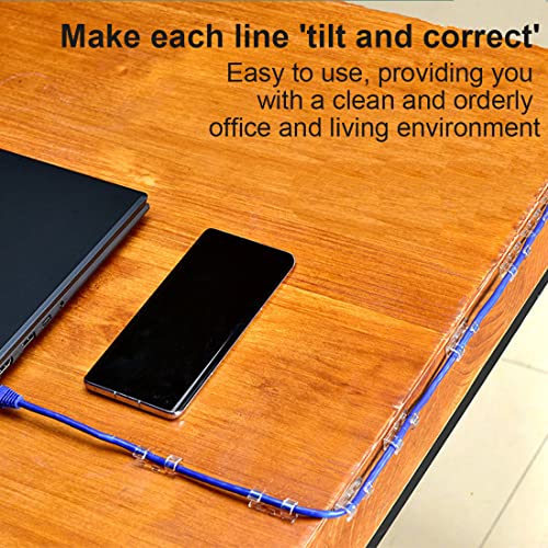 LEEQ Trasparente Clip per Cavi, Organizzatore di