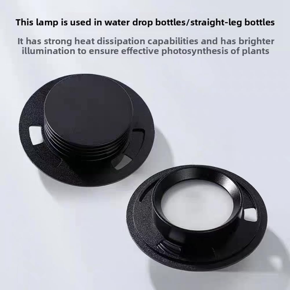 Lámpara LED para Plantas de, Lámpara LED para Plantas, Lámpara USB Ecológica, Lámpara Hidropónica Ventilada, Acuática, 10 W, 15 Cm