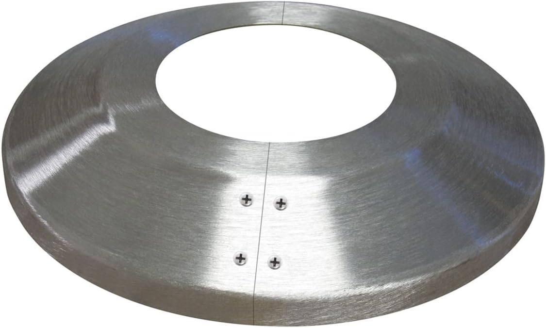 Super Tough USA-Made Standard Profile Split Flash Collar for 4 3/8 Diameter Pole 12 Outside Diameter | Flag Pole Hardware Flash Collars in Both Indoor and Outdoor | Available in 5 Finishes