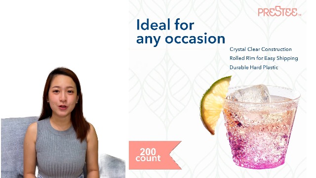 20 oz clear water glass 20oz Clear Plastic Cups for Cold Drinks no lids, PET BPA Free