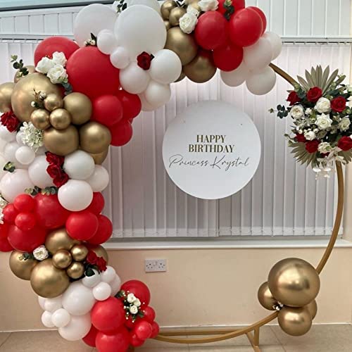 Image of Voircoloria 130pcs Red Balloons Different Sizes 18 inch 12 inch 10 inch 5 inch Party Latex Balloons for Valentine's Day Birthday Christmas Baby Shower Wedding Anniversary Party Decorations