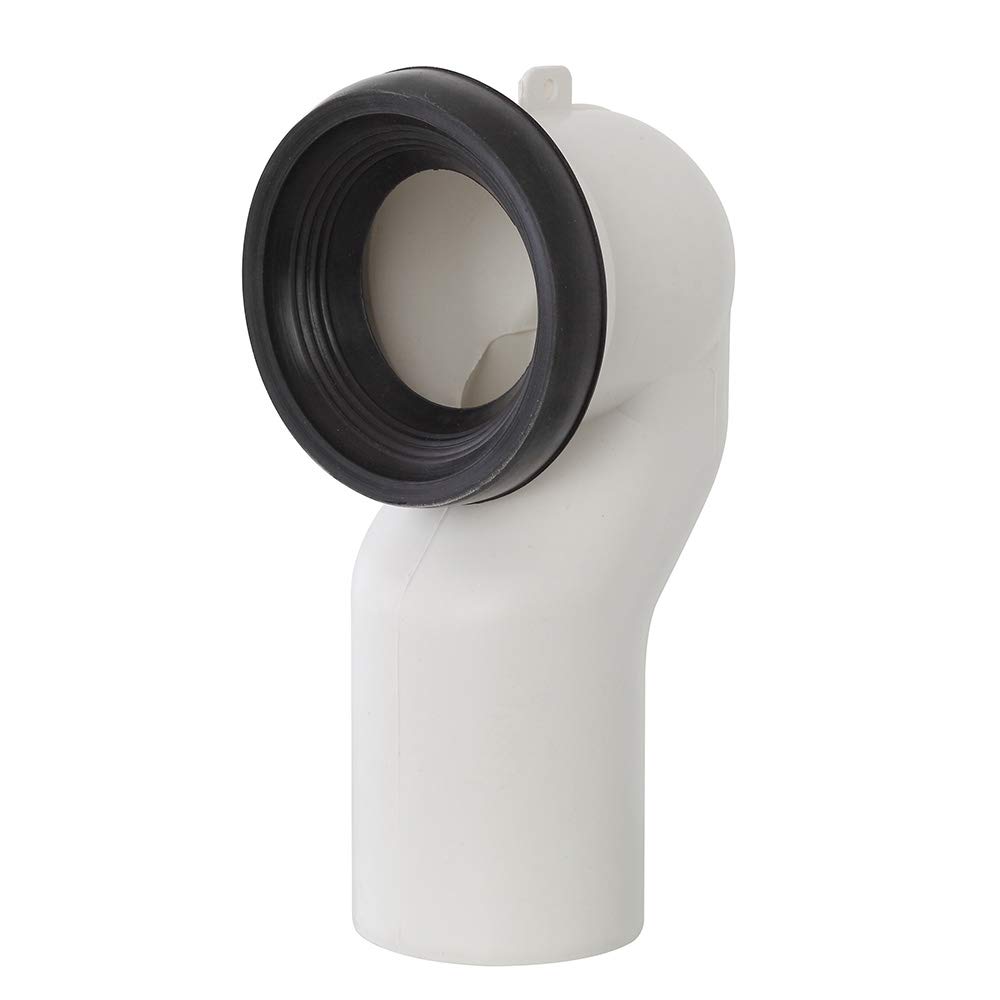 Inbagno Curva Tecnica sottovaso Universale per WC Filo Muro, Diam. 11 cm, Completa di Guarnizione in Gomma