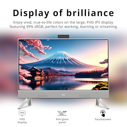 Image of Hotface Customized Desktop, Created Using Dell 23.8 inch FHD Touchscreen All-in-One Desktop, Intel Core 7 150U, 16GB /32GB /64GB RAM, 512GB /1TB /2TB SSD, Wireless Keyboard & Mouse, WiFi 6E, Win 11 Pro, White