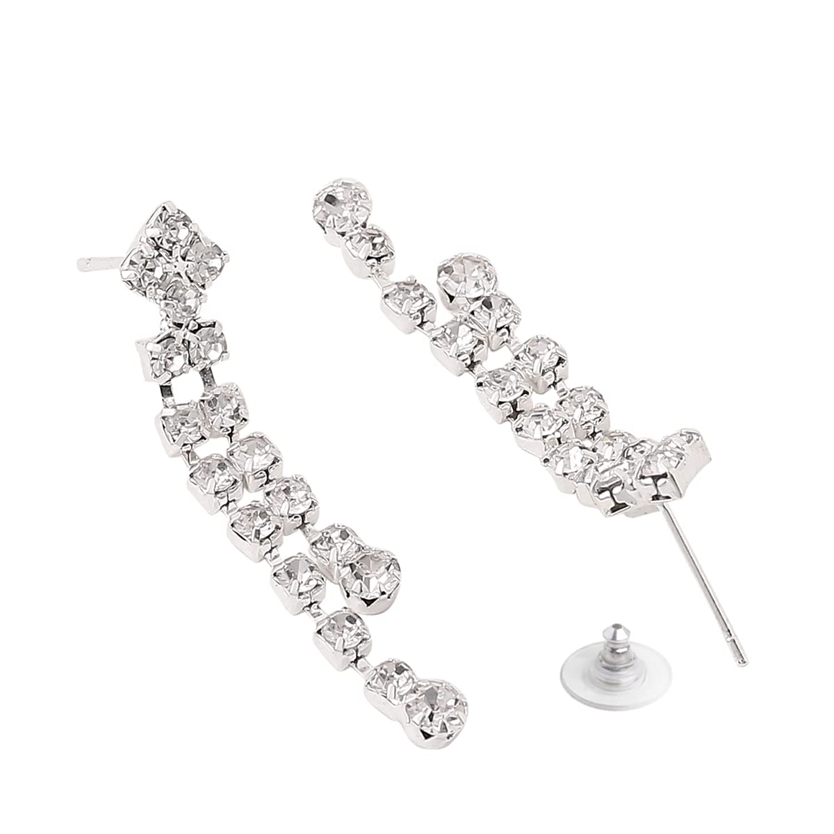 Women's Toned Drop Chain Necklace Set with Earrings, Gift