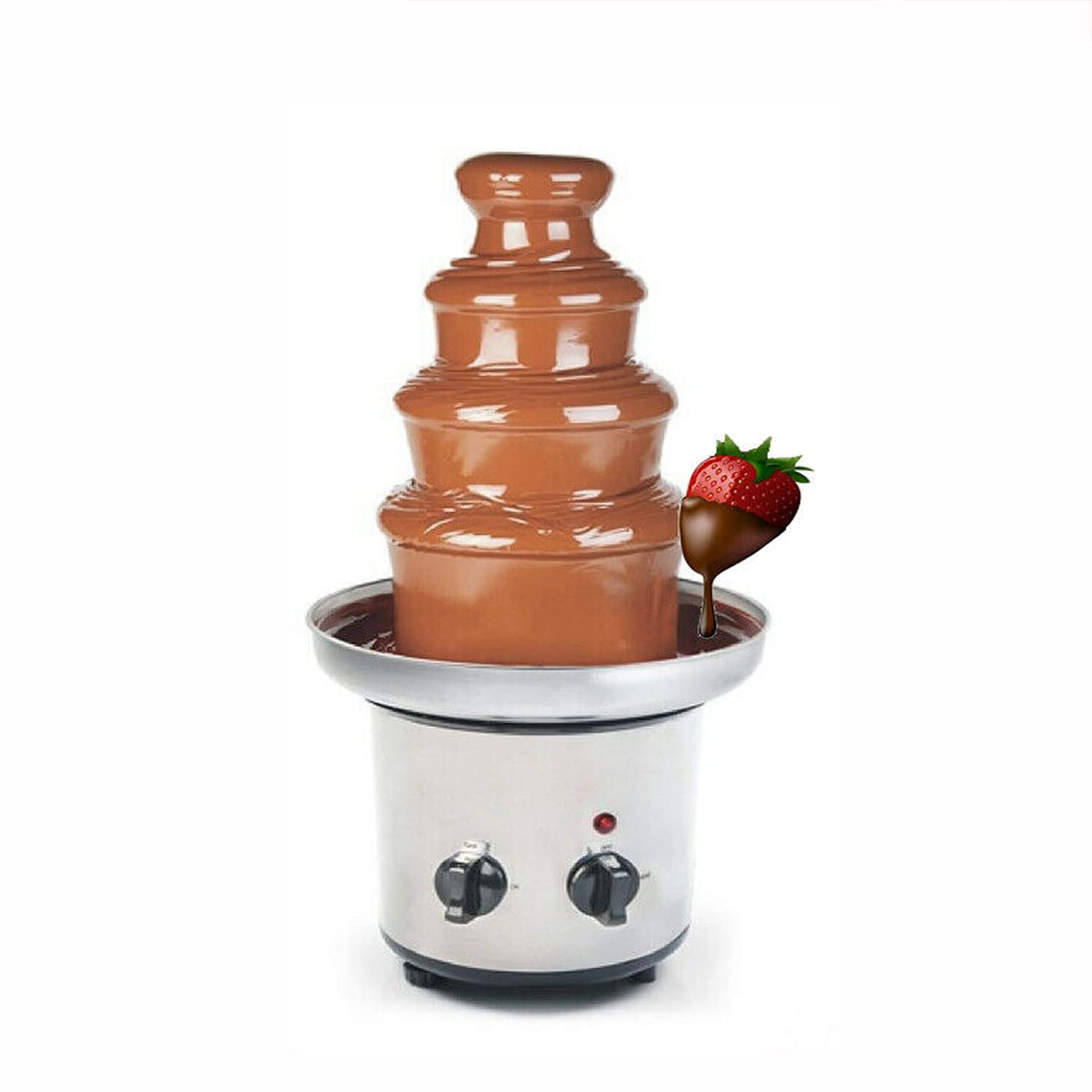 4-Tier Chocolate Fountain, 2-Pound Stainless Steel Chocolate Fondue Fountain