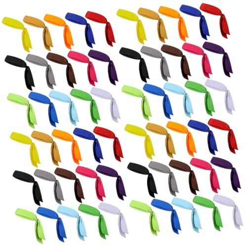 Yardwe 60 Peças Bandana esportiva absorvente de suor faixas de cabelo masculinas faixa de ciclismo d